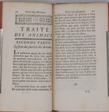 CONDILLAC Étienne Bonnot de "Traité des Animaux, Où, après avoir fait des observations critiques sur le sentiment de Descartes, & sur celui de M. de Buffon, on entreprend d'expliquer leurs principales facultés"