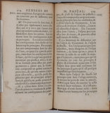 PASCAL Blaise "Pensées de M. Pascal sur la religion et sur quelques autres sujets. Qui ont esté trouvées après sa mort parmy ses papiers" Seconde [troisième] édition de 1670