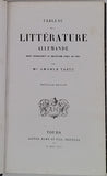 TASTU Amable (Mme) "Tableau de la Littérature allemande depuis l’établissement du christianisme jusqu’à nos jours"