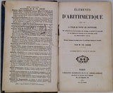 ANDRE Philippe "Eléments d'Arithmétique (n°3) à l'usage de toutes les institutions, des aspirants au baccalauréat ès lettres, au brevet de capacité et aux élèves de première et de deuxième année de l'enseignement spécial"