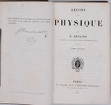 DESAINS Paul "Leçons de Physique" [2 Tomes]