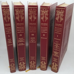 [REPRINT] CLOQUET Jules Germain "Manuel d'Anatomie Descriptive du Corps Humain" [Complet en 5 Volumes]