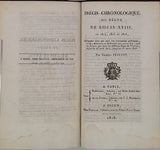 PEIGNOT Gabriel "De la Maison royale de France, ou Précis généalogique et anecdotique sur la famille de Bourbon et sur ses illustres aïeux"  à la suite "Précis chronologique du règne de Louis XVIII en 1814, 1815 et 1816"