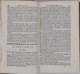 FILLASSIER Jean-Jacques (Abbé) "Eraste, ou l'Ami de la jeunesse; Entretiens familiers dans lesquels on donne aux Jeunes Gens de l'un & de l'autre sexe, des notions suffisantes sur la plupart des connaissances humaines,"