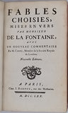 LA FONTAINE Jean de "FABLES CHOISIES, mises en vers par Monsieur de La Fontaine avec un nouveau commentaire par M. Coste, membre de la Société Royale de Londres"