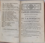 LA FONTAINE Jean de "FABLES CHOISIES, mises en vers par Monsieur de La Fontaine avec un nouveau commentaire par M. Coste, membre de la Société Royale de Londres"