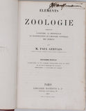 GERVAIS Paul "Éléments de Zoologie comprenant l'Anatomie, la Physiologie, la Classification et l'Histoire Naturelle des Animaux"