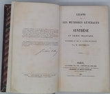 BERTHELOT Marcellin "Leçons sur les méthodes générales de synthèse en Chimie Organique professées en 1864 au Collège de France"