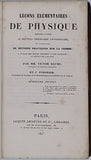 BAUME Victor, POIRRIER C. "LECONS ELEMENTAIRES DE PHYSIQUE - Rédigées d'après le nouveau programme universitaire et accompagnées de Notions de chimie à l'usage des écoles primaires et des aspirants au brevet de capacité"