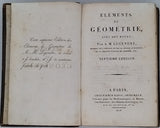 LEGENDRE Adrien-Marie "ELEMENTS DE GEOMETRIE AVEC DES NOTES"