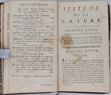 MIRABAUD Jean-Baptiste de, [HOLBACH Paul Thiry, baron d’] "SYSTÈME DE LA NATURE ou des loix du monde Physique et du monde moral"