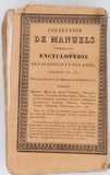 VERGNAUD Armand-Denis "Manuel de Chimie ou précis élémentaire de cette science dans l'état actuel de nos connaissances suivi d'un Dictionnaire de Chimie par M. Riffault"