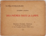 SALÈVE Jacques "Des Poèmes sous la lampe"