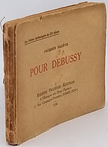 SALÈVE Jacques "Pour Debussy"