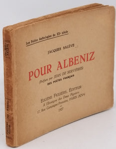 SALÈVE Jacques "Pour Albéniz"