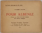 SALÈVE Jacques "Pour Albéniz"