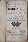 DÉJEAN Etienne [Pseudonyme de HORNOT Antoine] "Traité de Distillation ou la Distillation réduite en Principes"