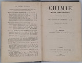 BASIN Jules "Chimie (métaux, chimie organique) à l'usage des élèves des classes de premières C et D"