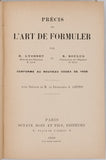 LYONNET Barthélémy, BOULUD R. "Précis de l'art de formuler conforme au nouveau codex de 1908"