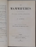 SCHMIDT Oscar "Les Mammifères dans leurs rapports avec leurs ancêtres géologiques"