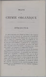 FITTIG Wilhelm Rudolph "Traité de Chimie organique d'après Wöhler"