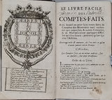 BAREME François-Bertrand "LE LIVRE DES COMPTES FAITS ou le tarif général de toutes les Monnoyes d'or & d'argent à tel prix quelles soient mises..."