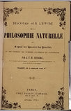 HERSCHEL John Frederick William "Discours sur l'étude de la philosophie naturelle ou exposé de l'histoire des Procédés et des Progrès des sciences physiques et naturelles"