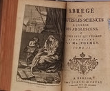 FORMEY Johann "Abrégé de toutes les sciences à l'usage des adolescens et de tous ceux qui veulent instruire"