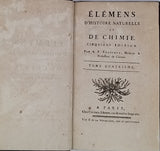 FOURCROY Antoine François "Éléments d'Histoire naturelle et de Chimie"