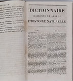 Anonyme [JOLYCLERC Nicolas] "DICTIONNAIRE RAISONNÉ ET ABRÉGÉ D'HISTOIRE NATURELLE PAR D'ANCIENS PROFESSEURS ; ouvrage consacré aux progrès des sciences, de l'agriculture et des arts"