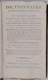 Abbé VOSGIEN "DICTIONNAIRE GÉOGRAPHIQUE PORTATIF OU DESCRIPTION DES RÉPUBLIQUES, ROYAUMES PROVINCES, VILLES, ÉVÊCHÉS, DUCHÉS, COMTÉS,&c. VILLES IMPÉRIALES, FORTS FORTERESSES ET AUTRES LIEUX CONSIDÉRABLES DES QUATRE PARTIES DU MONDE"