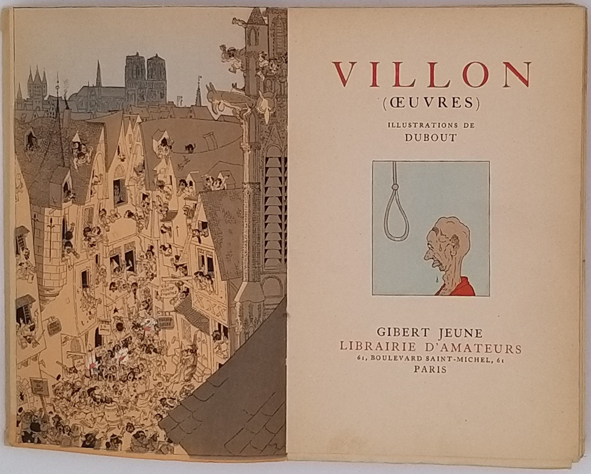 Lot de deux livres de poésies de François Villon et Pierre de Ronsard édité club par le club francais du livre - Livres