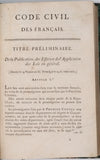 Collectif [Code Napoléon] "CODE CIVIL DES FRANÇAIS ÉDITION ORIGINALE ET SEULE OFFICIELLE"